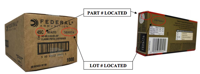 Part and Location Number Locations